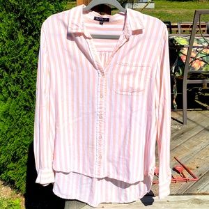 Velvet Heart Striped Button up Blouse